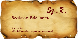 Szakter Róbert névjegykártya